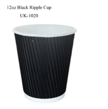 12oz BLACK ripple wall 300g+250g (500 in BOX) image 0