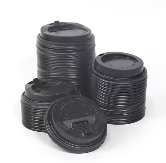 8oz black PS LID 2.5g (1000 in BOX) image 1