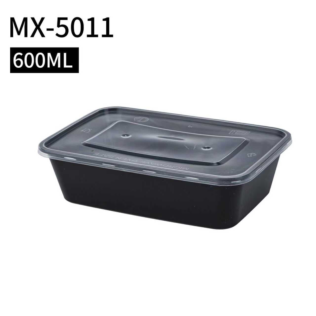 Plastic Food Container - 750ML BLACK (300 INBOX) image 0
