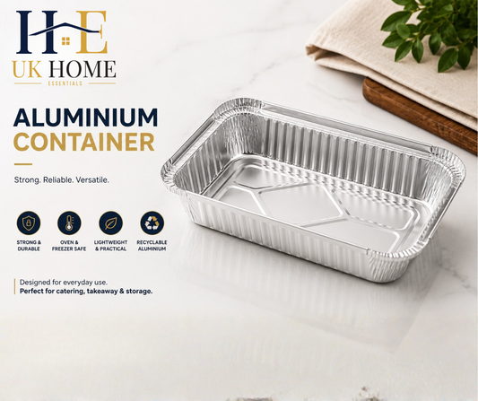 AF2000 (6A) Aluminium Foil Food Containers (20x10.5x5.5cm) – Takeaway & Meal Prep