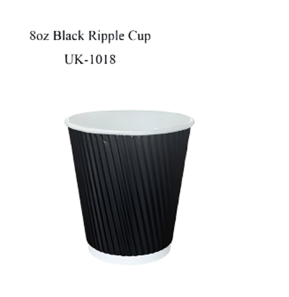 8oz BLACK ripple wall 280g+250g (500 in BOX) image 0