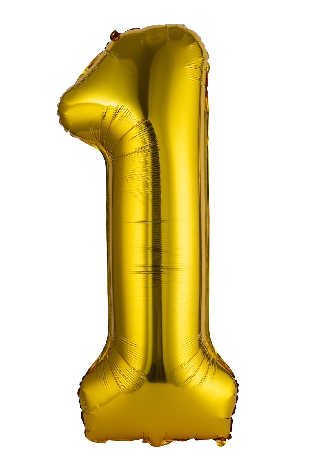 Foil Balloon Numbered 1 pack of 10 image 0