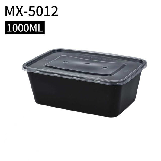 Plastic Food Container - 1000ML BLACK (300 INBOX) image 0