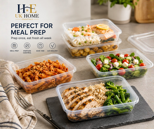 500ml Transparent Plastic Food Containers – Meal Prep & Takeaway
