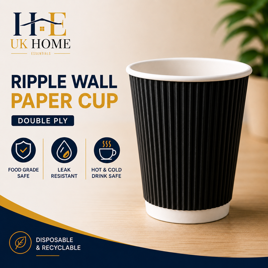 12oz BLACK ripple wall 300g+250g (500 in BOX)