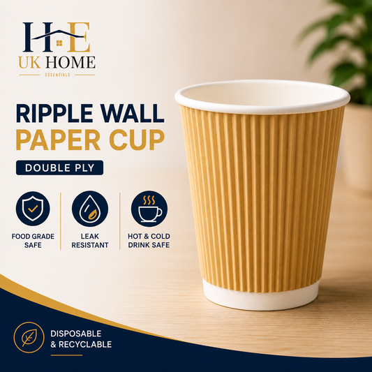 4oz Brown Ripple Wall Cup (with Lid)