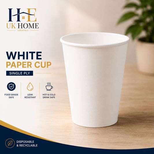 10oz White Single Wall Cup