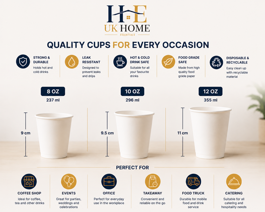 8oz White Single Wall Cup