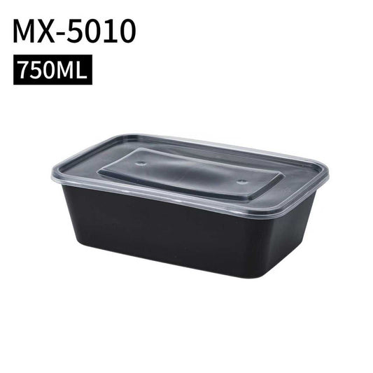 Plastic Food Container - 650ML BLACK (300 INBOX) image 0