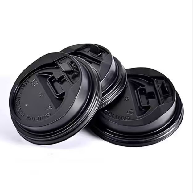 4oz black PS LID 1.5g (1 BOX OF 1000 PIECES) image 1