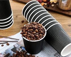 12oz BLACK ripple wall 300g+250g (500 in BOX) image 1